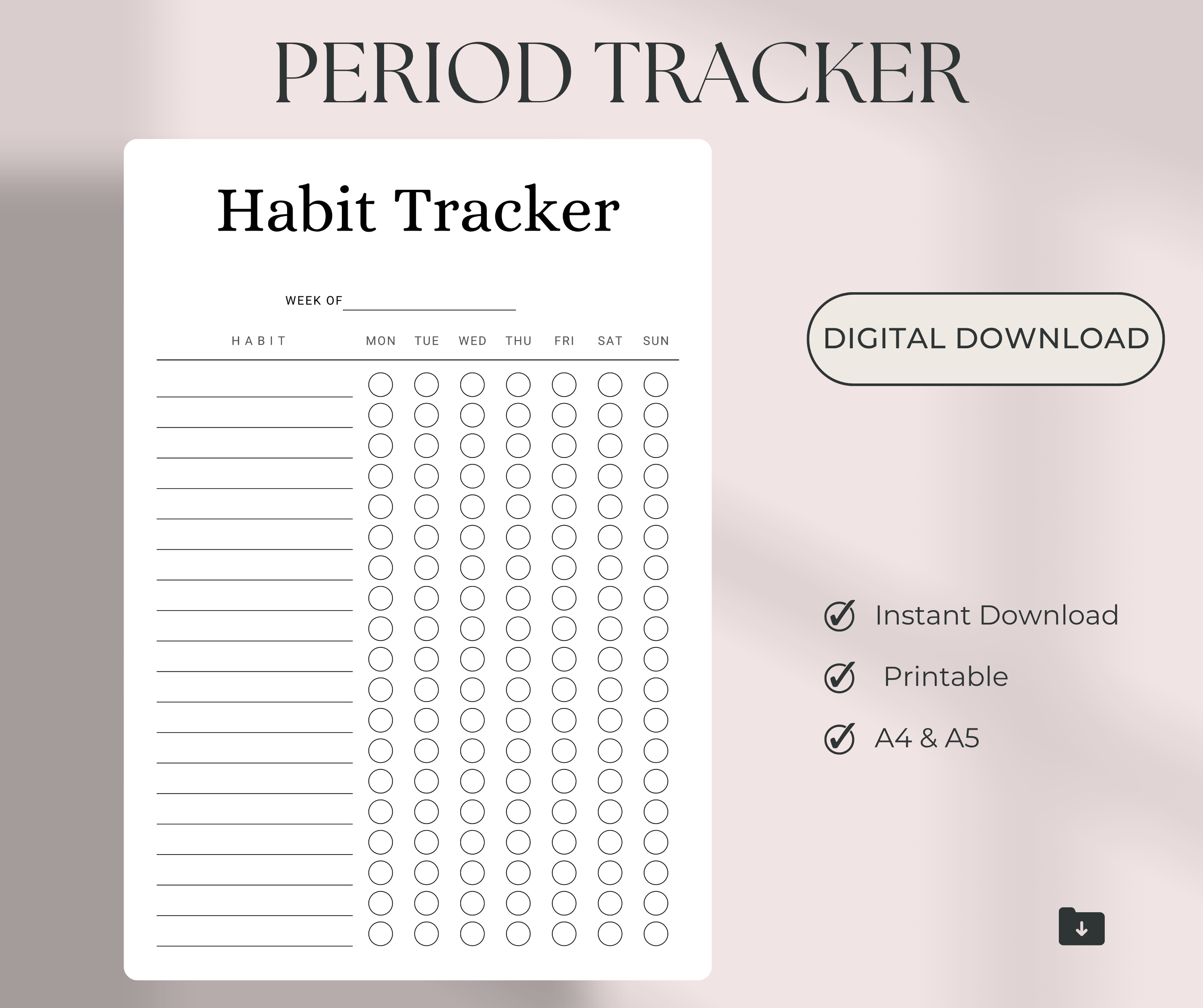 Printable Habit Tracker