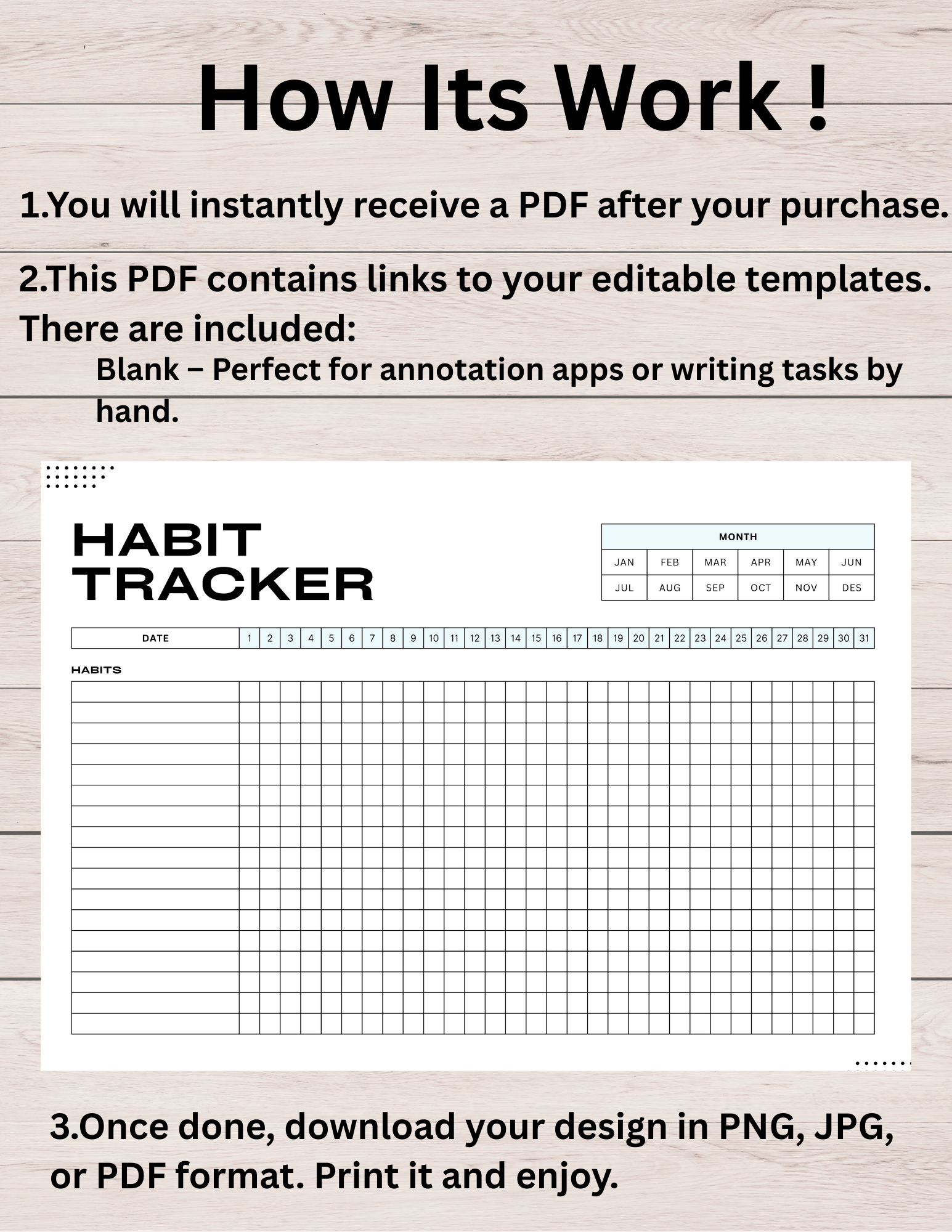 Monthly Habit Tracker
